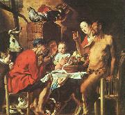 Jacob Jordaens, Satyr at the Peasant's House